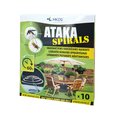 Ataka spirals insekticidas nuo uodų, 10 vnt